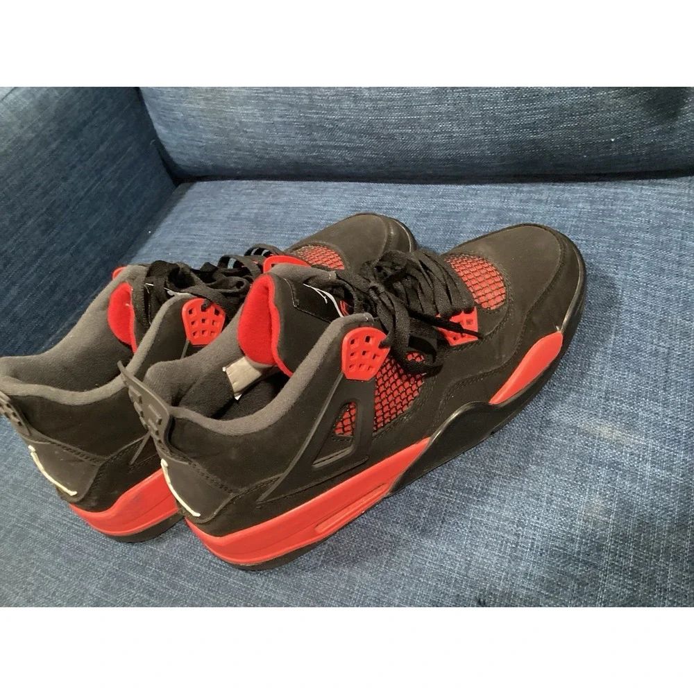 Jordan Retro 4 Men's Red Thunder Sneaker Size 13